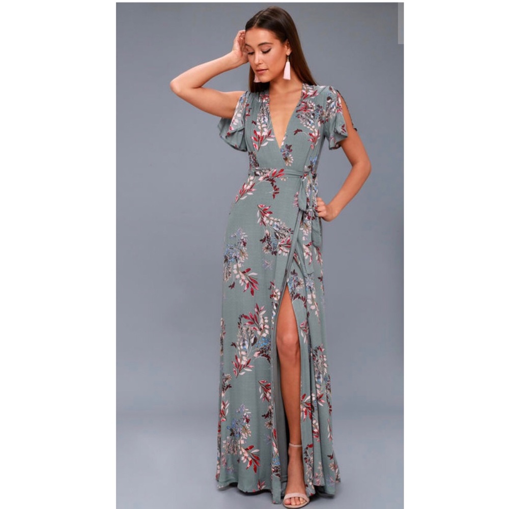 Floral Wrap Maxi Dress